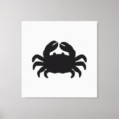 Black Crab Silhouette Canvas Afdruk (Voorkant)