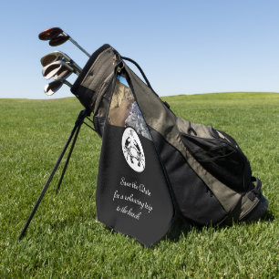 Black Crab Stencil Monogram Foto Golfhanddoek