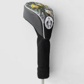 Black Crab Stencil Monogram w Foto Golfheadcover (Schuin)