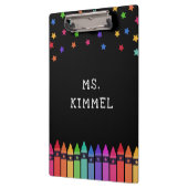 Black Crayons & Stars Curriculum Leraar Klembord (Links)