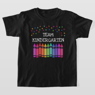 Black Crayons & Stars Team Kleuterschool T-shirt
