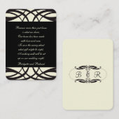 Black Cream Art Deco Wishing Well Kaarten (Voorkant / Achterkant)