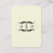 Black Cream Art Deco Wishing Well Kaarten (Achterkant)