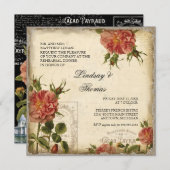 Black Cream  Eiffeltowerrepeater Dinner Kaart (Voorkant / Achterkant)