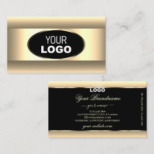 Black Cream Ombre met Logo Light Gold Decor Lijst Visitekaartje