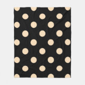 Black Cream Polka Dots Fleece Blanket Deken (Voorkant)