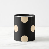 Black Cream Polka Dots Mok (Midden)