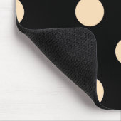 Black Cream Polka Dots Muismat (Hoek)