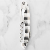 Black Cream Squares Kurkentrekker (Voorkant)