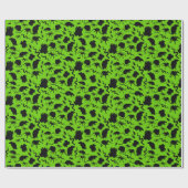 Black Creepy Crawly Critters Rats Horror Pattern Cadeaupapier (Vlak)