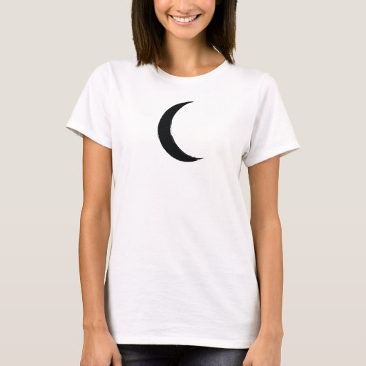 Black Crescent Magic Dark Moon Astrology T-shirt (Voorkant)