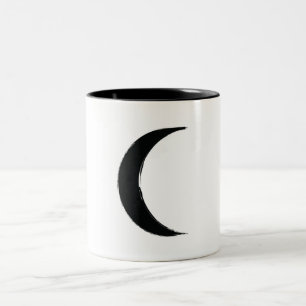 Black Crescent Magic Donkere Maan Astrologie Tweekleurige Koffiemok