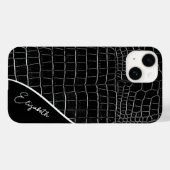Black Crocodile Personalized Case-Mate iPhone Case (Achterkant (horizontaal))