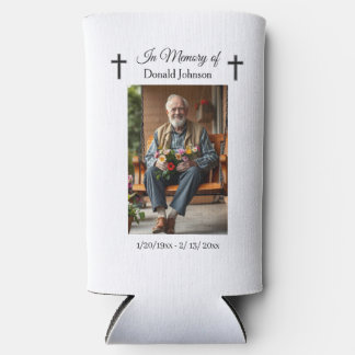 Black Cross and Poem Photo Memorial