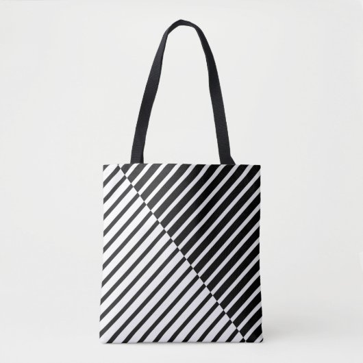 Black Crossing Stripes Draagtas (Voorkant)