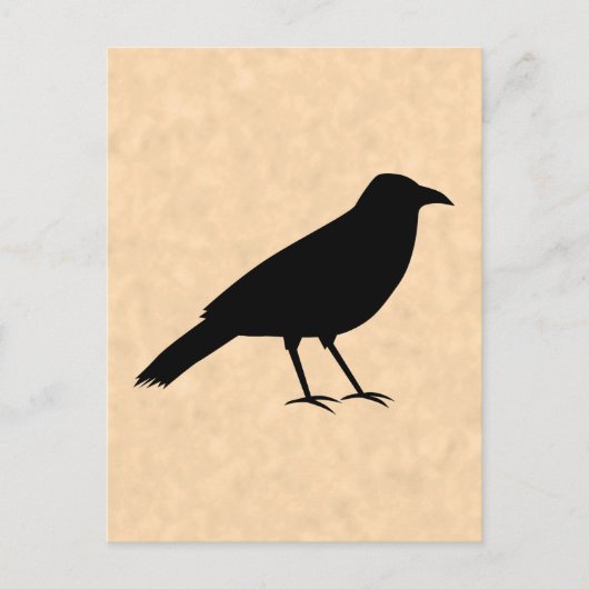 Black Crow Bird op een Parchment Pattern. Briefkaart (Voorkant)
