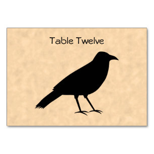 Black Crow Bird op een Parchment Pattern. Kaart