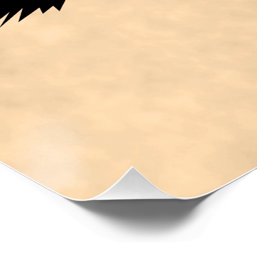 Black Crow Bird op een Parchment Pattern. Perfect Poster (Hoek)