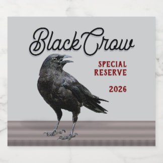 Black Crow Brand Bottle Label Bier Etiket