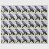 Black Crow enge gotische Abstracte Halloween Cadeaupapier (Vlak)