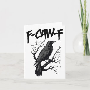 Black Crow, F-caw-f Grappige Zwarte Vogel Kaart