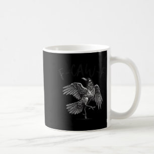 Black Crow, F-caw-f Grappige Zwarte Vogel Koffiemok