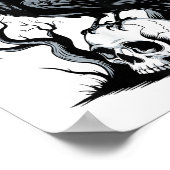 Black Crow, F-caw-f Grappige Zwarte Vogel Poster (Hoek)