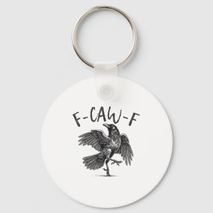 Black Crow, F-caw-f Grappige Zwarte Vogel Sleutelhanger