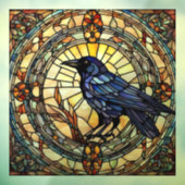 Black Crow Glas in lood Bird Raamsticker (Vel 3)