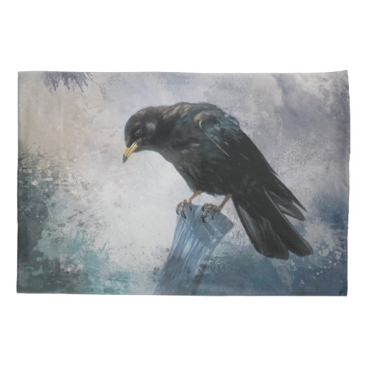 Black Crow Kussensloop (Achterkant)