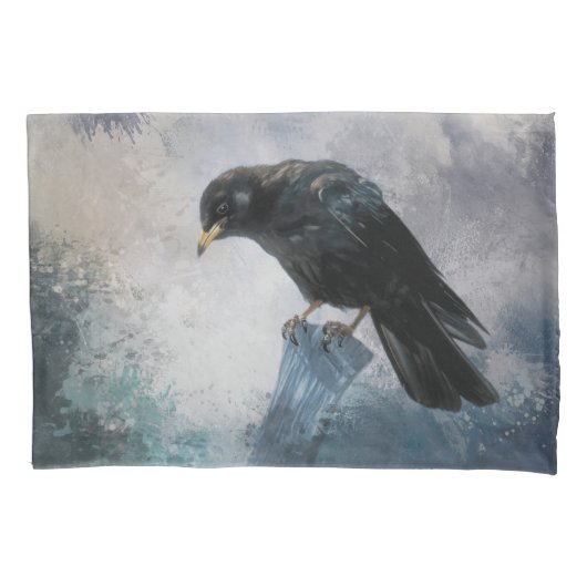 Black Crow Kussensloop (Voorkant)