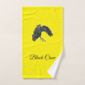Black Crow Master of Time Gepersonaliseerd Geel Handdoek (Handdoek)