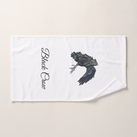 Black Crow Master of Time Gepersonaliseerd Wit Handdoek (Handdoek)