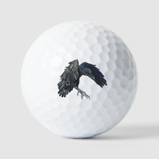 Black Crow Master of Time Illustratie Golfballen (Voorkant)