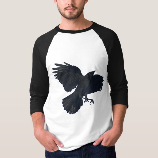 BLACK CROW Oplopend Shirt met 3/4 mouwen (Voorkant)