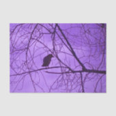 Black Crow Paarse Sky Black Spooky Treeys Tissuepapier (Voorkant)