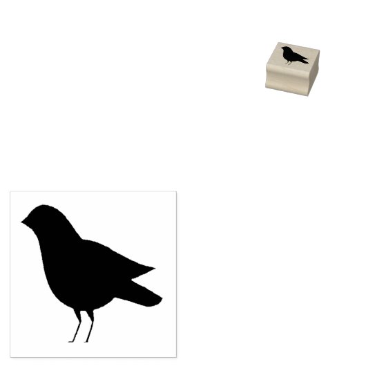 Black Crow Rubber Stempel (Gestempeld)