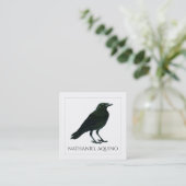 Black Crow-schrijver Vierkante Visitekaartje (Staand voorkant)