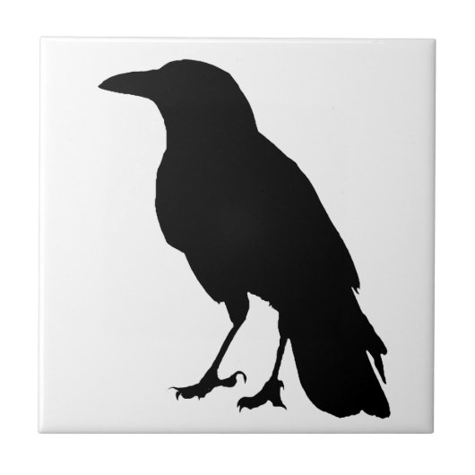 Black Crow Tile 3 Tegeltje (Voorkant)