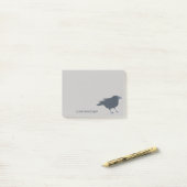 Black Crow Vogel Illustratie Gepersonaliseerd Post-it® Notes (Op bureau)