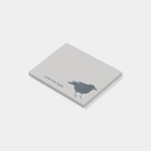 Black Crow Vogel Illustratie Gepersonaliseerd Post-it® Notes