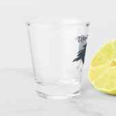 Black Crow Vogel Illustratie Gepersonaliseerd Shot Glas (Links)