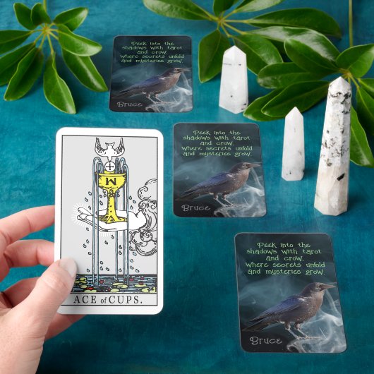 Black Crow Witch Vertrouwd met Blauwgroen Smoke/Sh Pokerkaarten (Insitu)