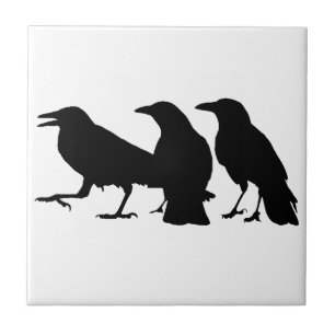 Black Crows Tile 6 Tegeltje
