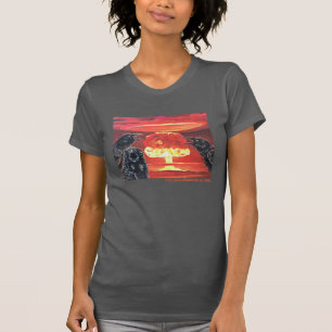 Black Crows Yelling in Nuclear Mushroom Cloud T-shirt