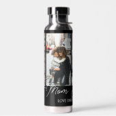 Black Custom 3 foto's Collage Beste moeder ooit Waterfles (Links)