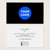 Black Custom Ajouter Votre Logo Social Media Icône (Devant & derrière)