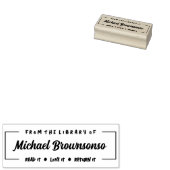 Black custom book lover-bibliotheek 	rubberstempel (Gestempeld)