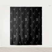 Black Custom Business Logo Backdrop Trade show Wandkleed (Voorkant)