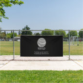 Black Custom Business Logo Company Promotion Spandoek (Insitu)